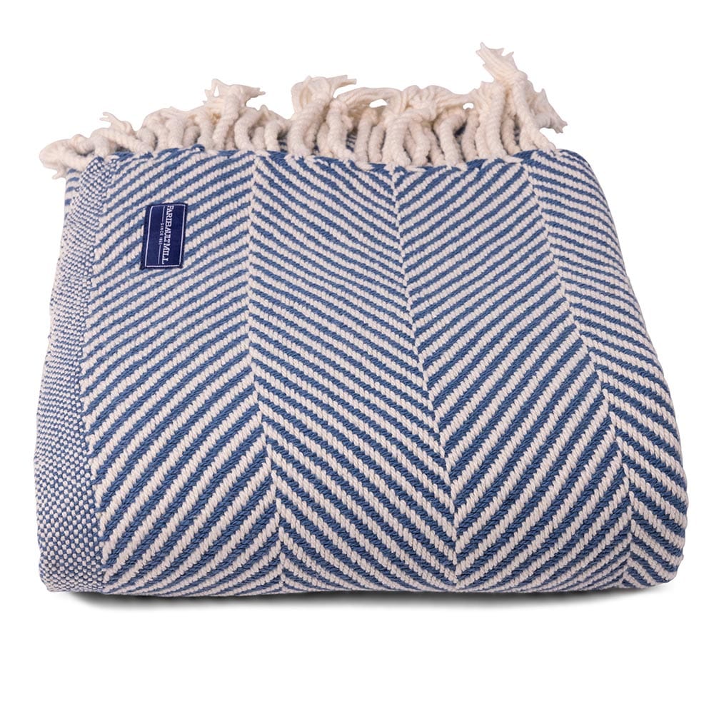 Brahms Mount Monhegan Cotton Throw With Fringe