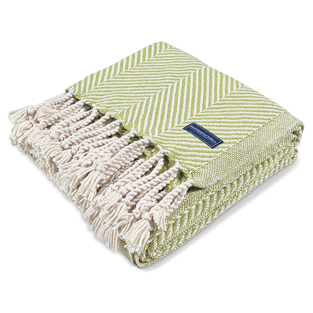 Brahms Mount Monhegan Cotton Throw With Fringe