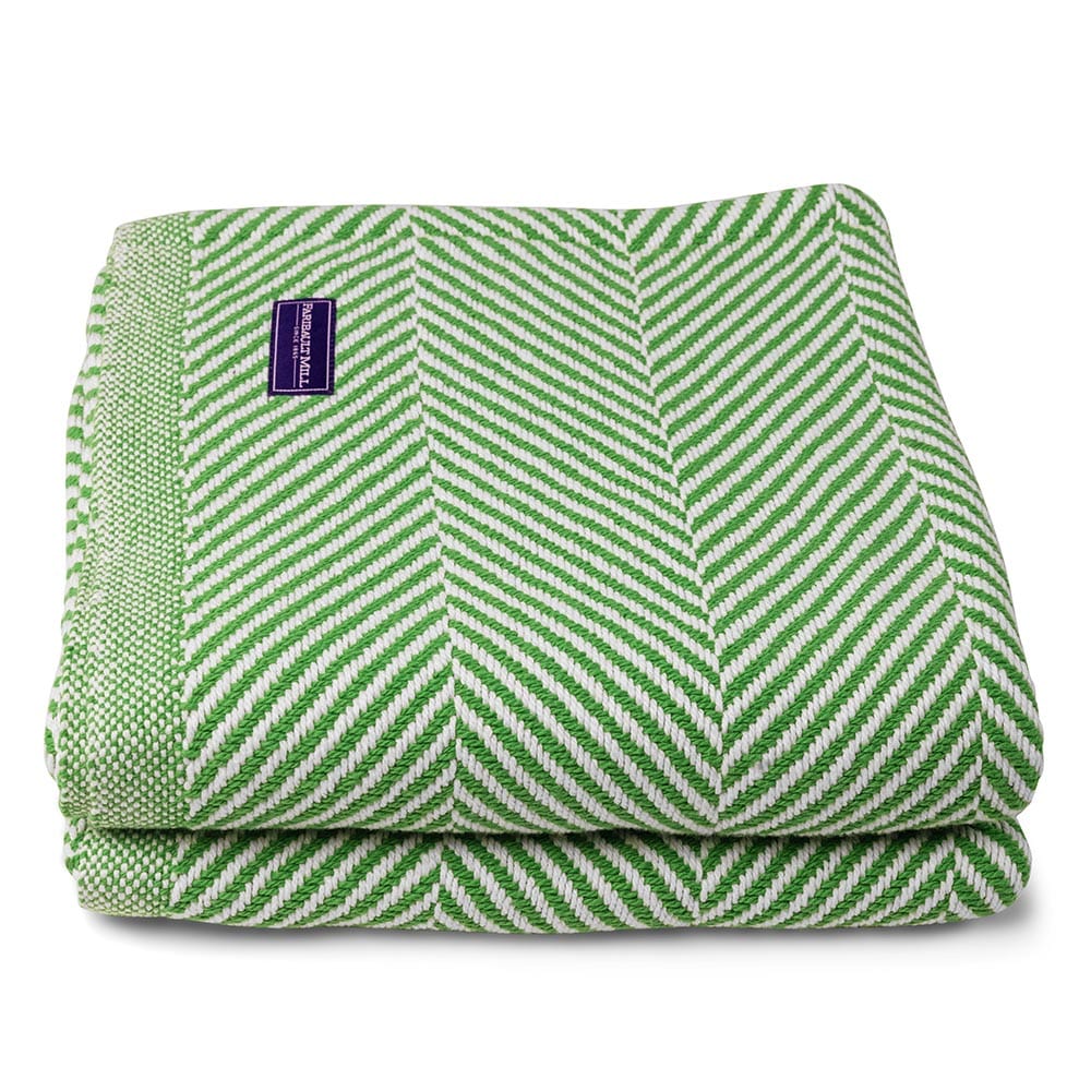 Monhegan Cotton Throw Without Fringe - Sugar Snap active All Throws Best Seller Cotton Throws FWM Herringbone Collection Herringbone Throw machine washable Maine Regular Priced Throws