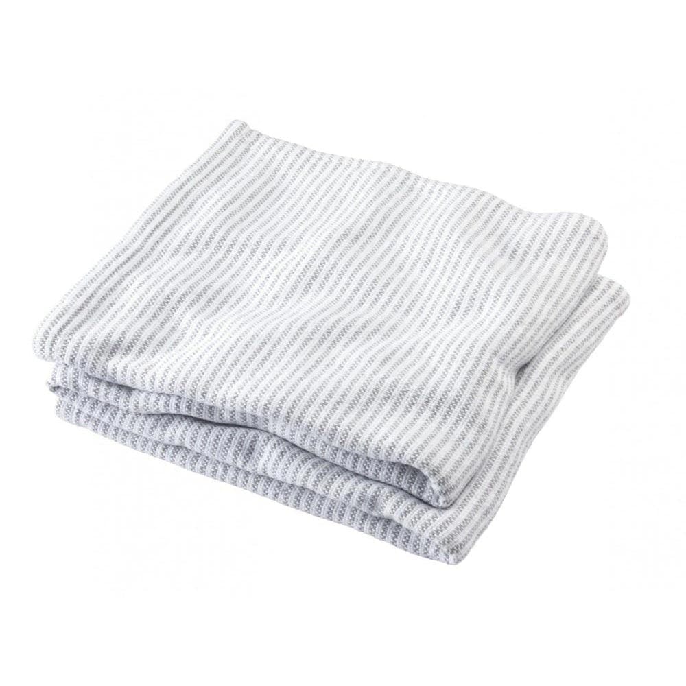 Winslow Cotton Blanket - Gray Heather active Current Full group-gallery King machine washable Queen Stripes Twin Winslow Cotton Blanket