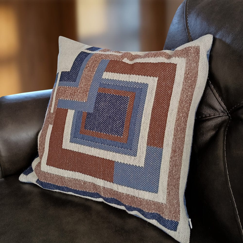 Faribault Mill 20" x 20" Frank Lloyd Wright Ennis House Textile Block Pillow Case