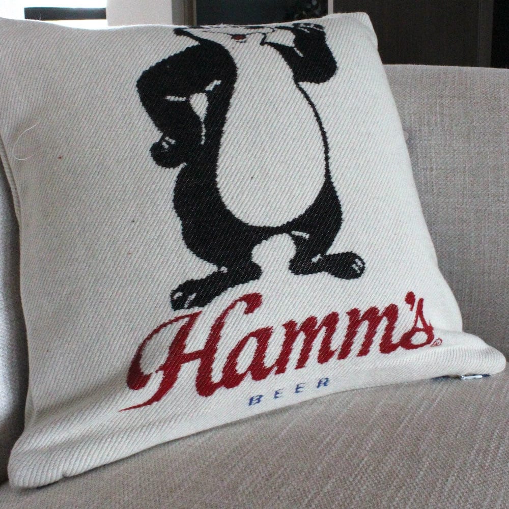 Faribault Mill 20" x 20" Hamm's Beer Bear Pillow Case