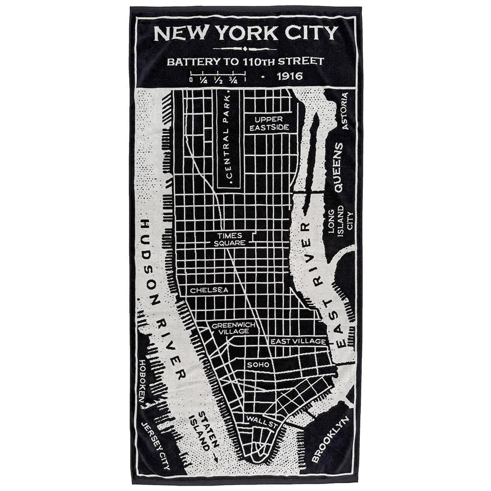 Faribault Mill 34" x 70" New York City Map Towel