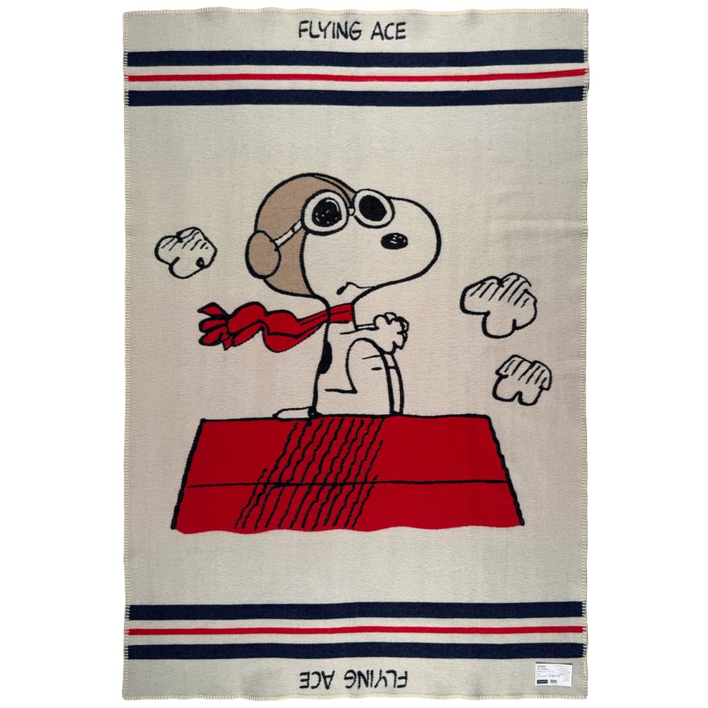 Faribault Mill 42" x 65" Factory Second Snoopy Flying Ace Wool Throw Blanket