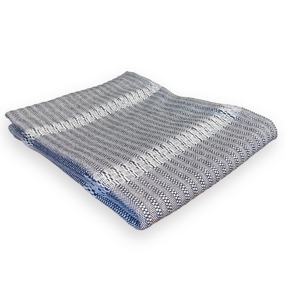 Faribault Mill 50" x 60" Limited Edition North Star Herringbone Throw - Blue