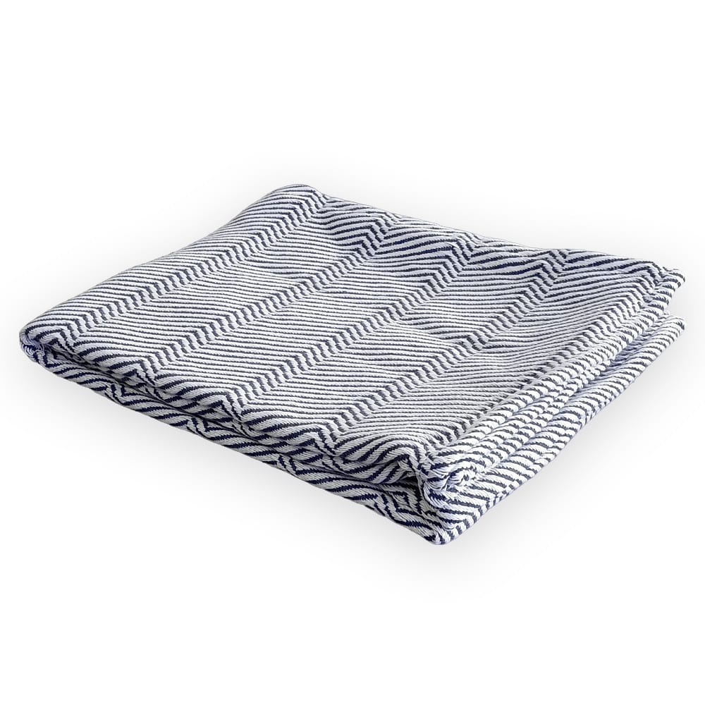 Faribault Mill 50" x 60" Limited Edition North Star Herringbone Throw - Blue