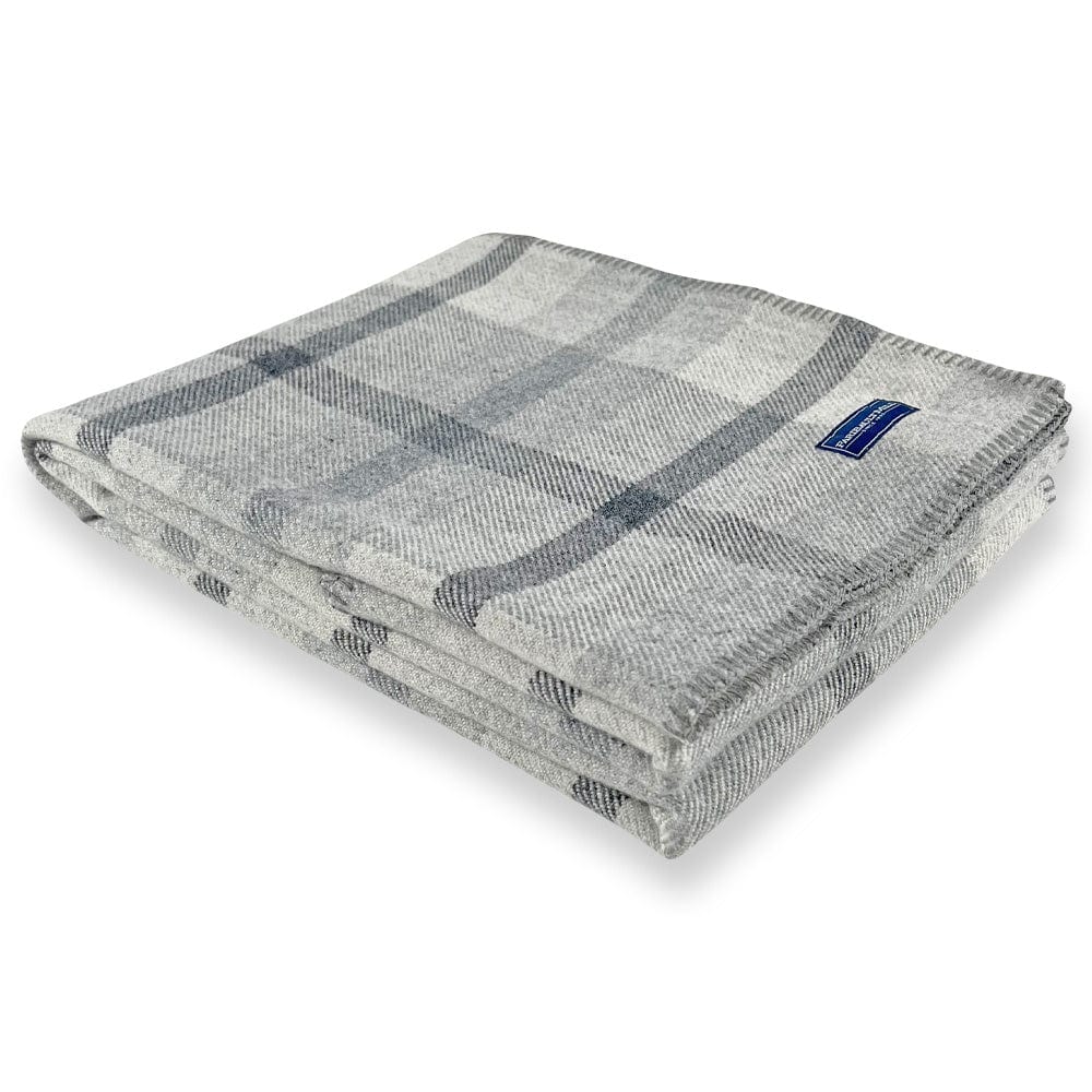Faribault Mill 50" x 72" Factory Second Northfield Plaid Wool Throw Blanket - Gray