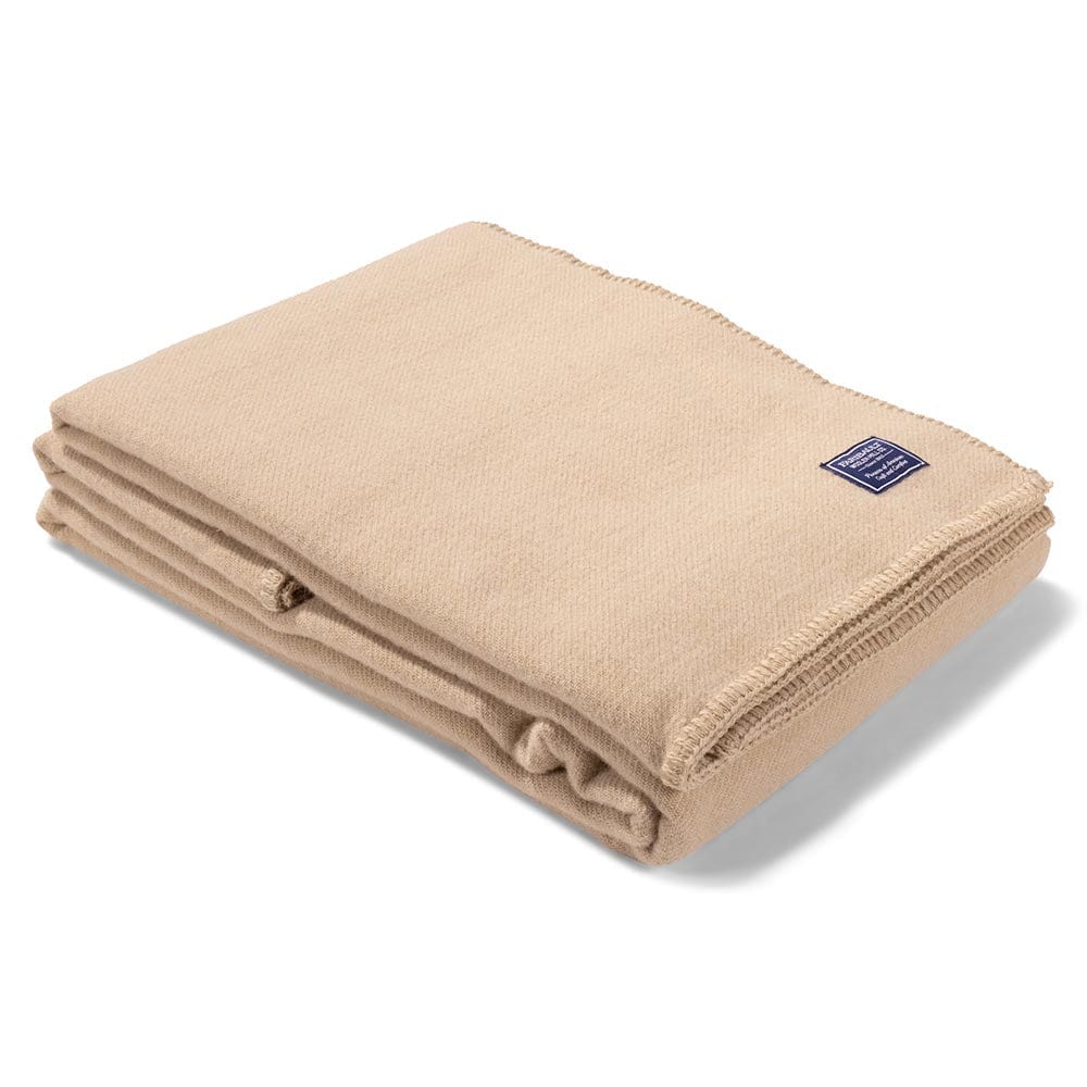 Faribault Mill Factory Second Pure & Simple Wool Blanket Camel