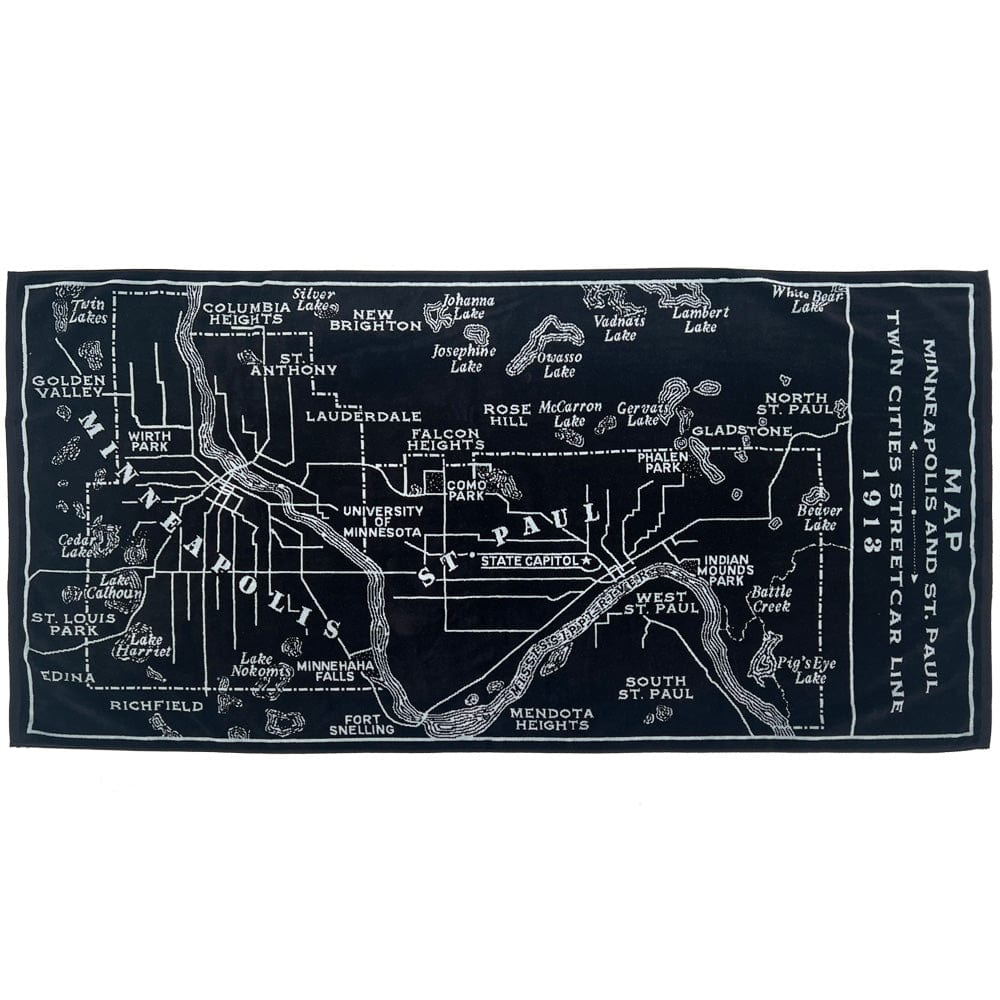 Faribault Mill Minneapolis-Saint Paul Minneapolis-Saint Paul Map Towel