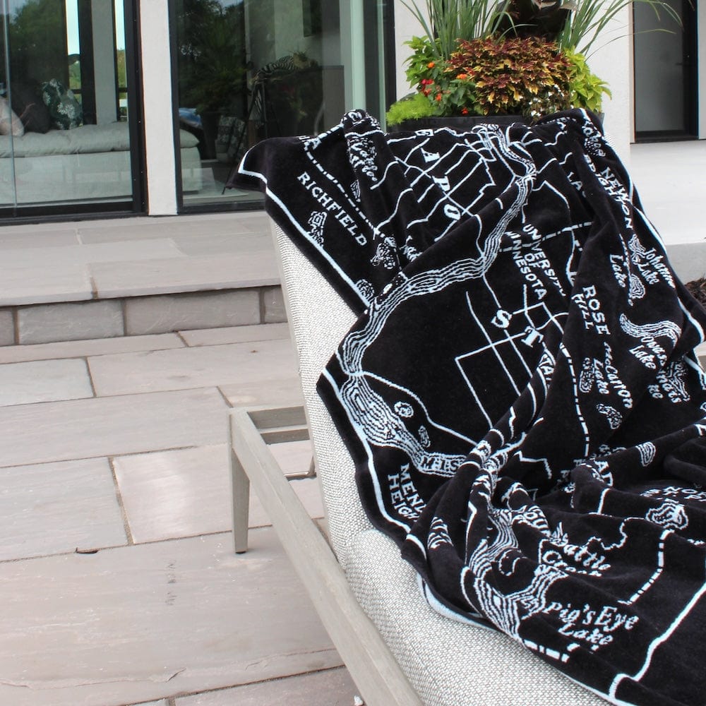 Faribault Mill Minneapolis-Saint Paul Minneapolis-Saint Paul Map Towel