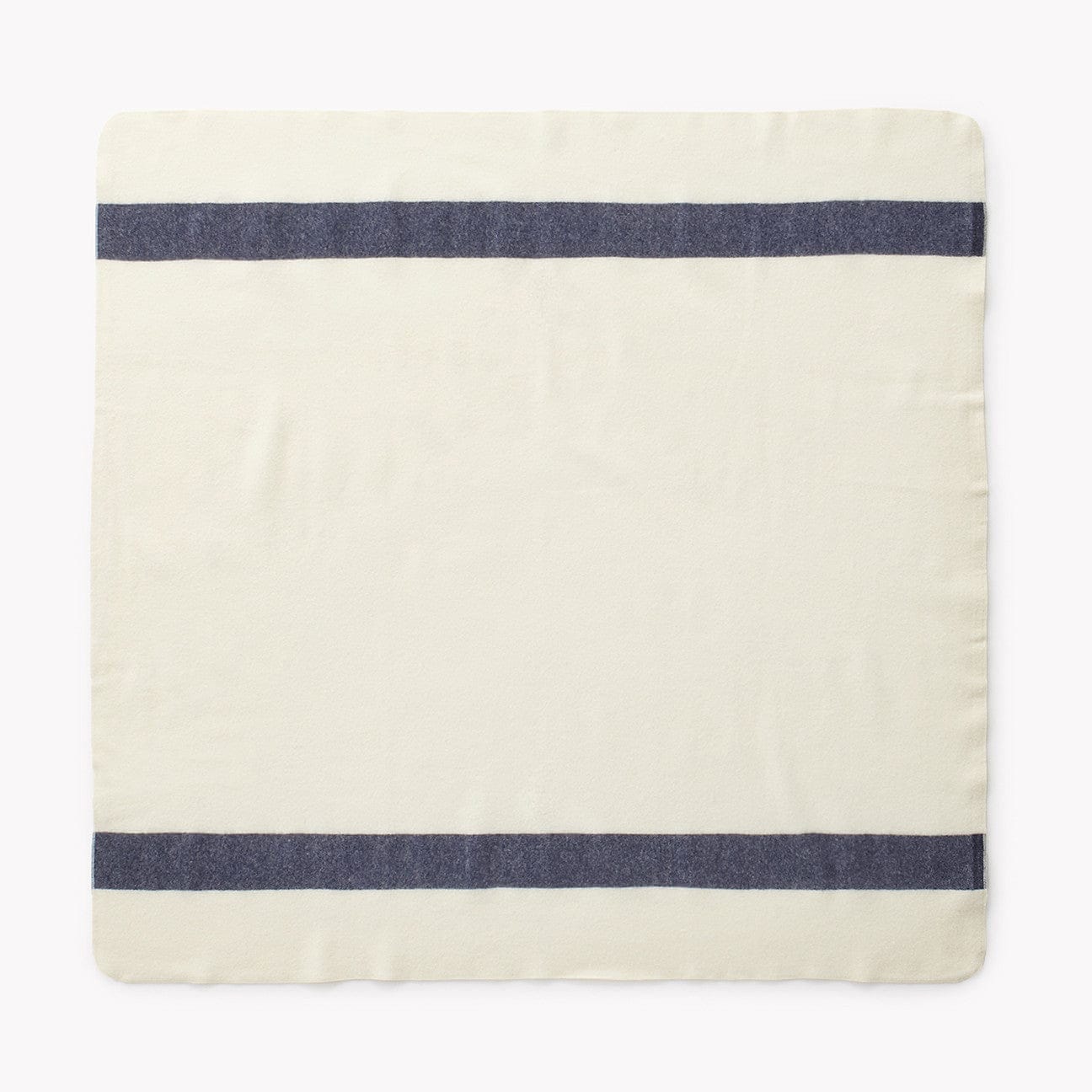 Classic Natural Wool Baby Blanket - Navy Stripe active Faribault machine washable