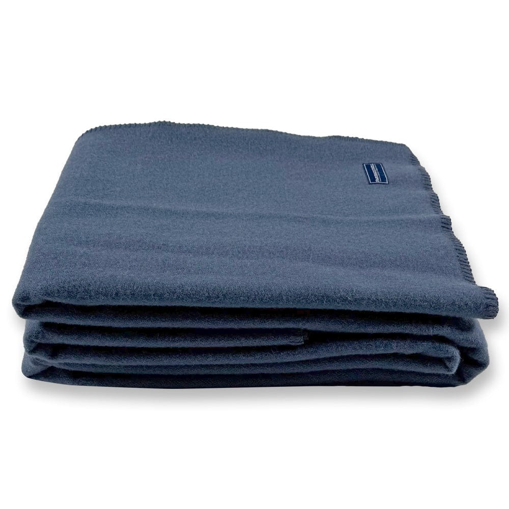 Faribault Mill Pure & Simple Wool Blanket - Steel Blue