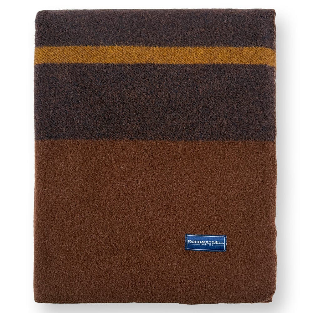 Faribault Mill Scout Wool Camp Blanket - Brown