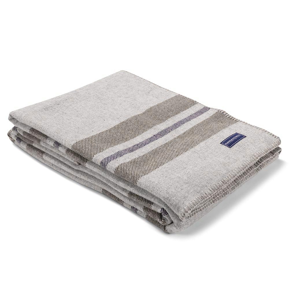 Faribault Mill Smoke olive navy / Twin Cabin Wool Blanket