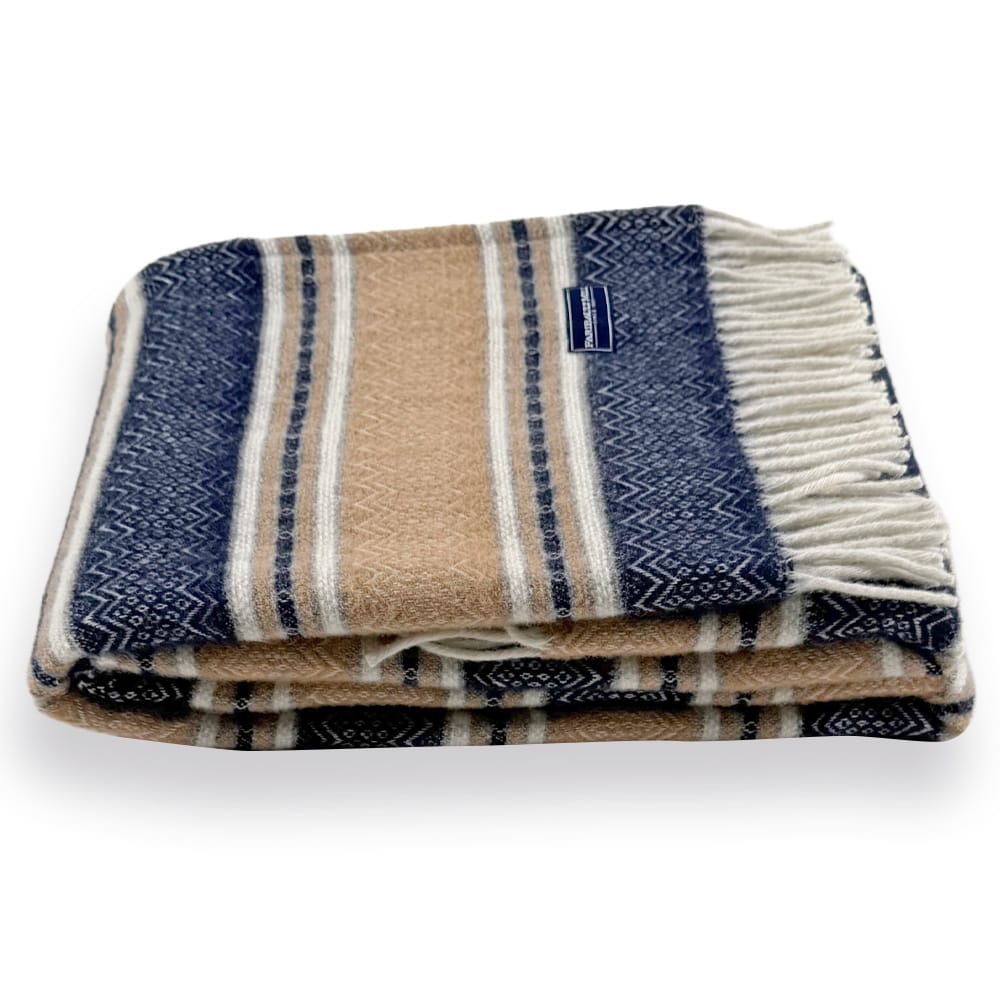 Faribault Woolen Mill 50" x 63" Mesa Wool Throw Blanket - Beige