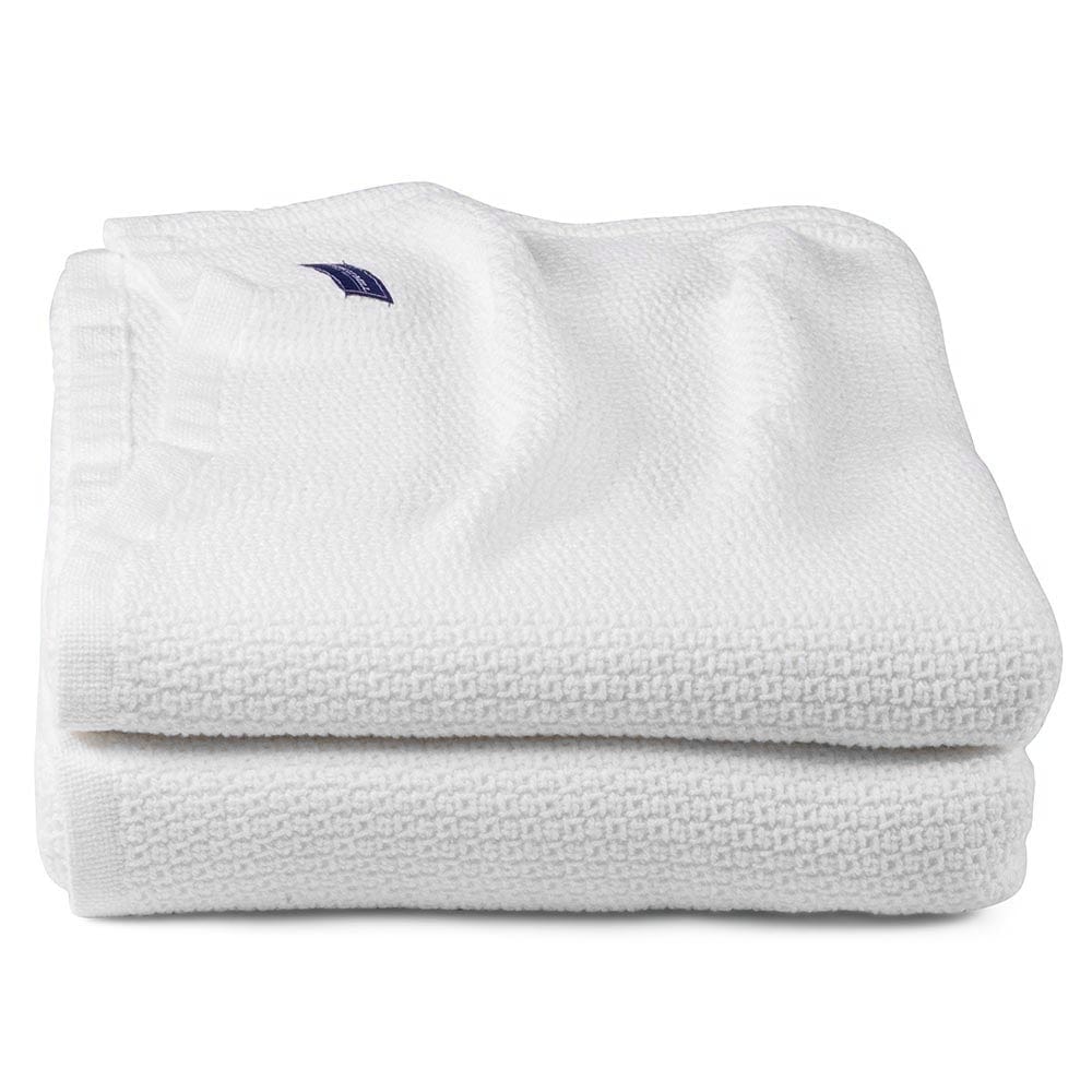 Edgecomb Cotton Blanket - White active Current Edgecomb Cotton Blanket Full group-gallery King machine washable Maine New Lower Price personalization Queen Solids Twin