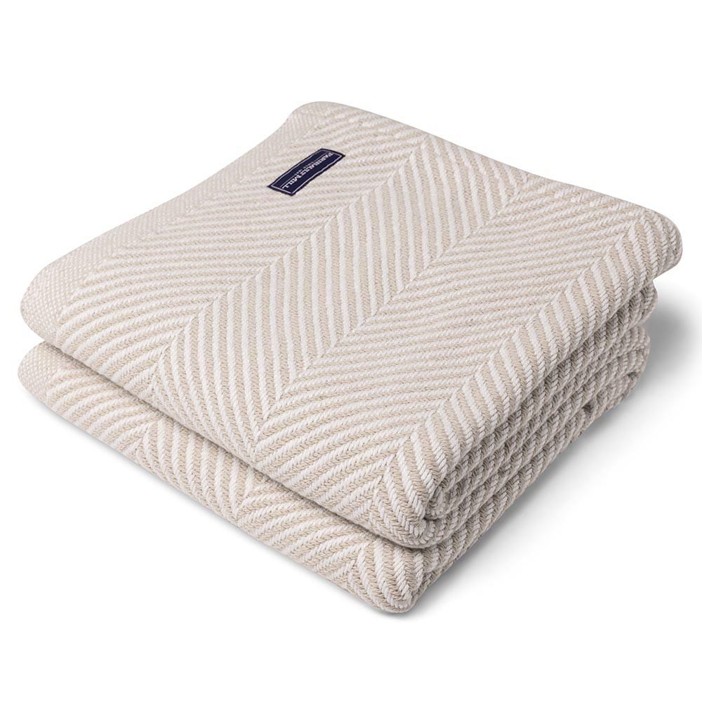 Factory Second Monhegan Fringeless White Oyster active All Throws Best Seller Cotton Throws FWM group-gallery Herringbone Collection Herringbone Throw Regular Priced Throws