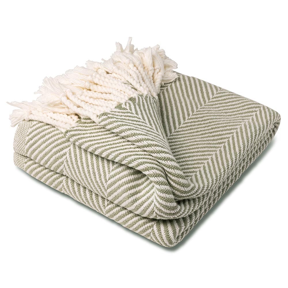 Monhegan Cotton Throw With Fringe - Tea active All Throws Best Seller Cotton Throws Current Full Price FWM group-gallery Herringbone Collection Herringbone Throw machine washable Maine Monhegan Cotton Throw With Fringe New Lower Price personalization Regular Priced Throws