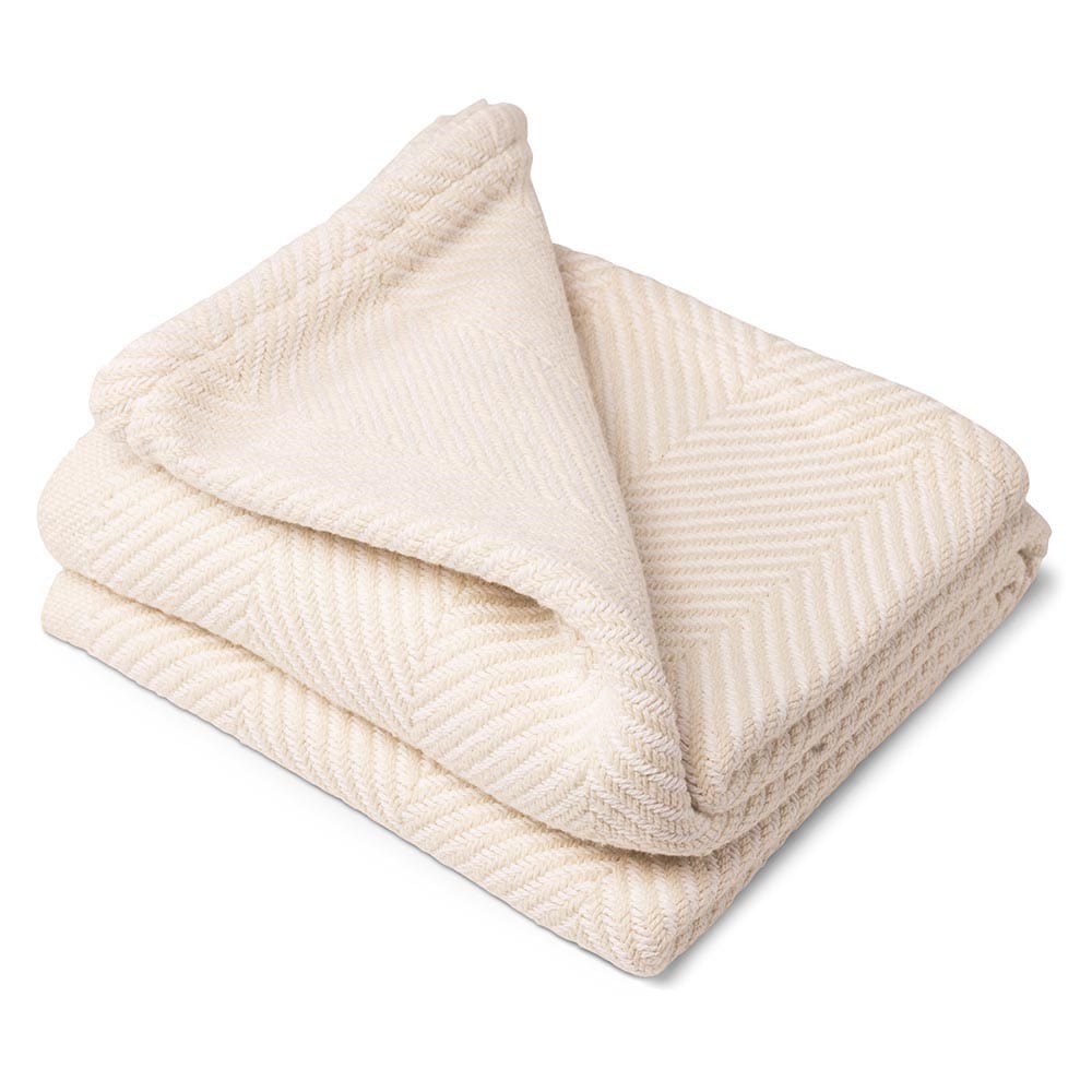 Monhegan Cotton Throw Without Fringe active All Throws Best Seller Cotton Throws Current FWM group-gallery Herringbone Collection Herringbone Throw machine washable Monhegan Cotton Throw Without Fringe Throws