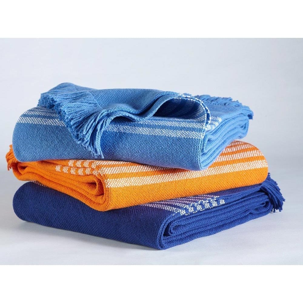 Pembroke Cotton Throw - Navy active machine washable Maine