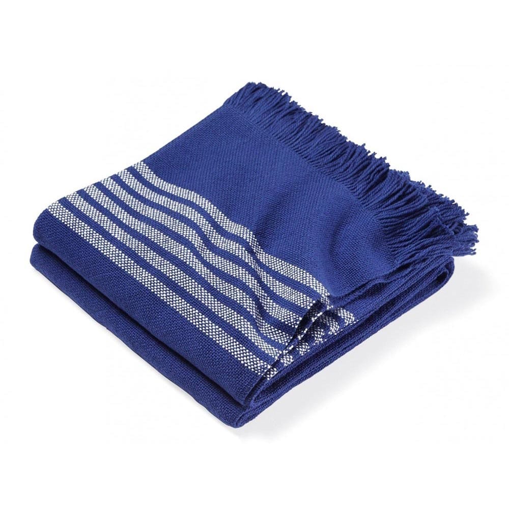 Pembroke Cotton Throw - Navy Pembroke Navy active machine washable Maine