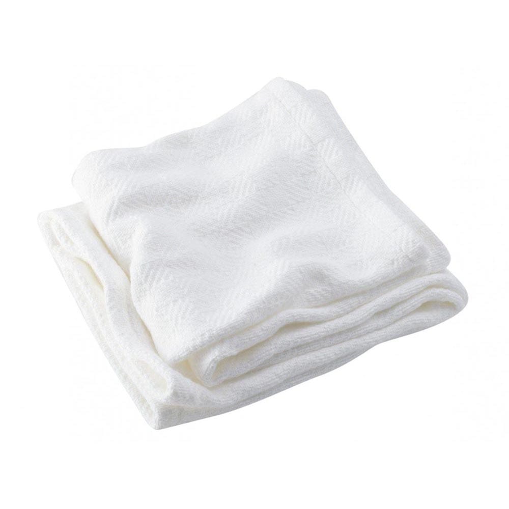 Pogonia Cotton Baby Blanket - White 36" x 46" active Current Full Price group-gallery machine washable Maine New Lower Price Patterns & Plaids personalization Pogonia Cotton Baby Blanket
