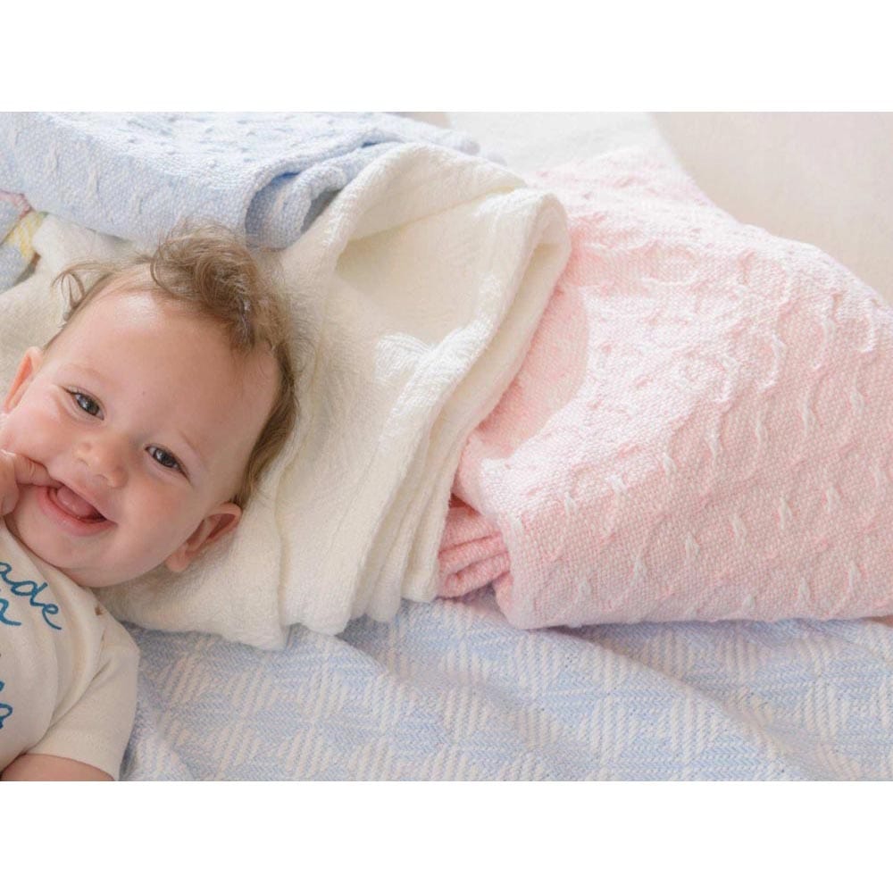 Sandpiper Cotton Baby Blanket - Pale Blue active Current Full Price group-gallery machine washable Maine New Lower Price personalization Sandpiper Cotton Baby Blanket Solids
