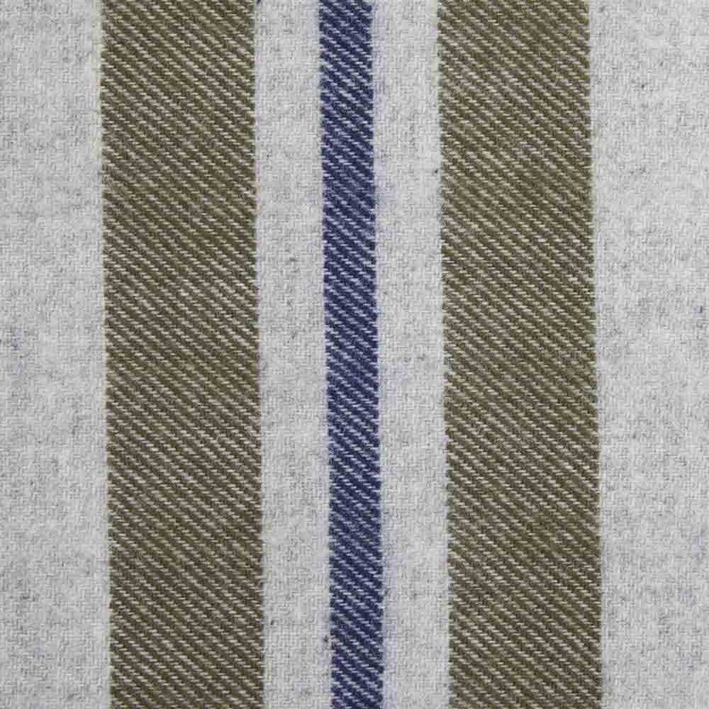 Faribault Mill Cabin smoke middleweight wool throw, displayed close-up showing the weave, and texture.