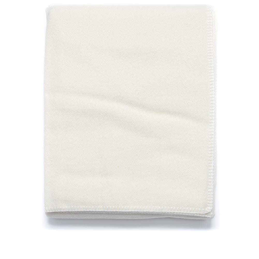 Color Variation Factory Second Pure & Simple Bone/White Wool Blanket active King machine washable Queen Solids Twin