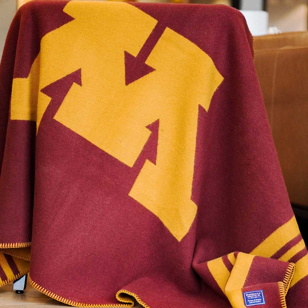 Factory Second University of Minnesota Throw active Current Dry clean or hand wash Patterns & Plaids