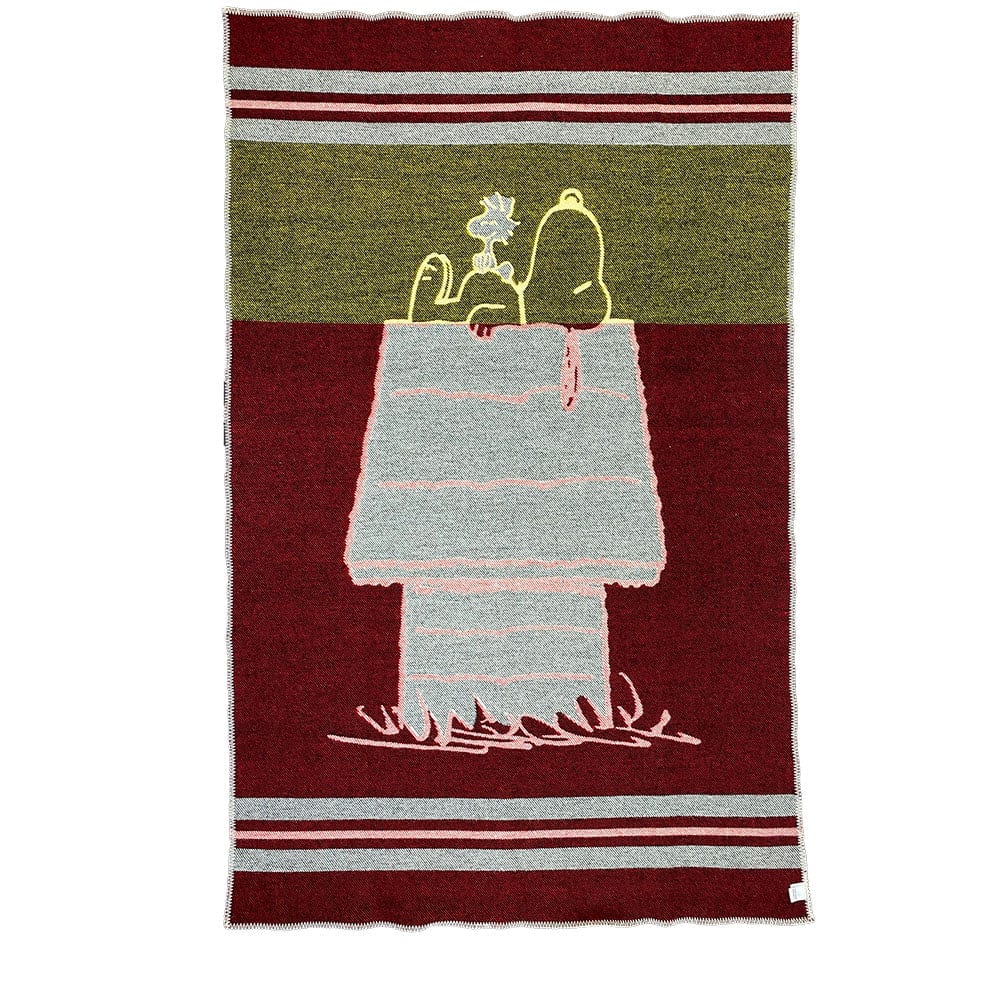 Snoopy House Wool Throw Blanket active Current Dry clean or hand wash Faribault Full Price New Lower Price Peanuts Peanuts Wool Throw