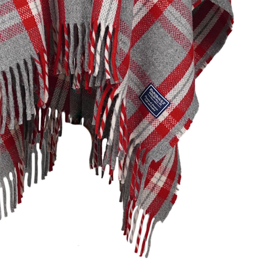 Minnehaha Falls Wool Shawl - Red active Current Dry clean or hand wash Full Price group-gallery Patterns & Plaids