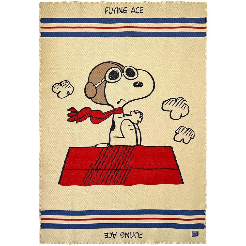Peanuts Wool Throw Snoopy Flying Ace