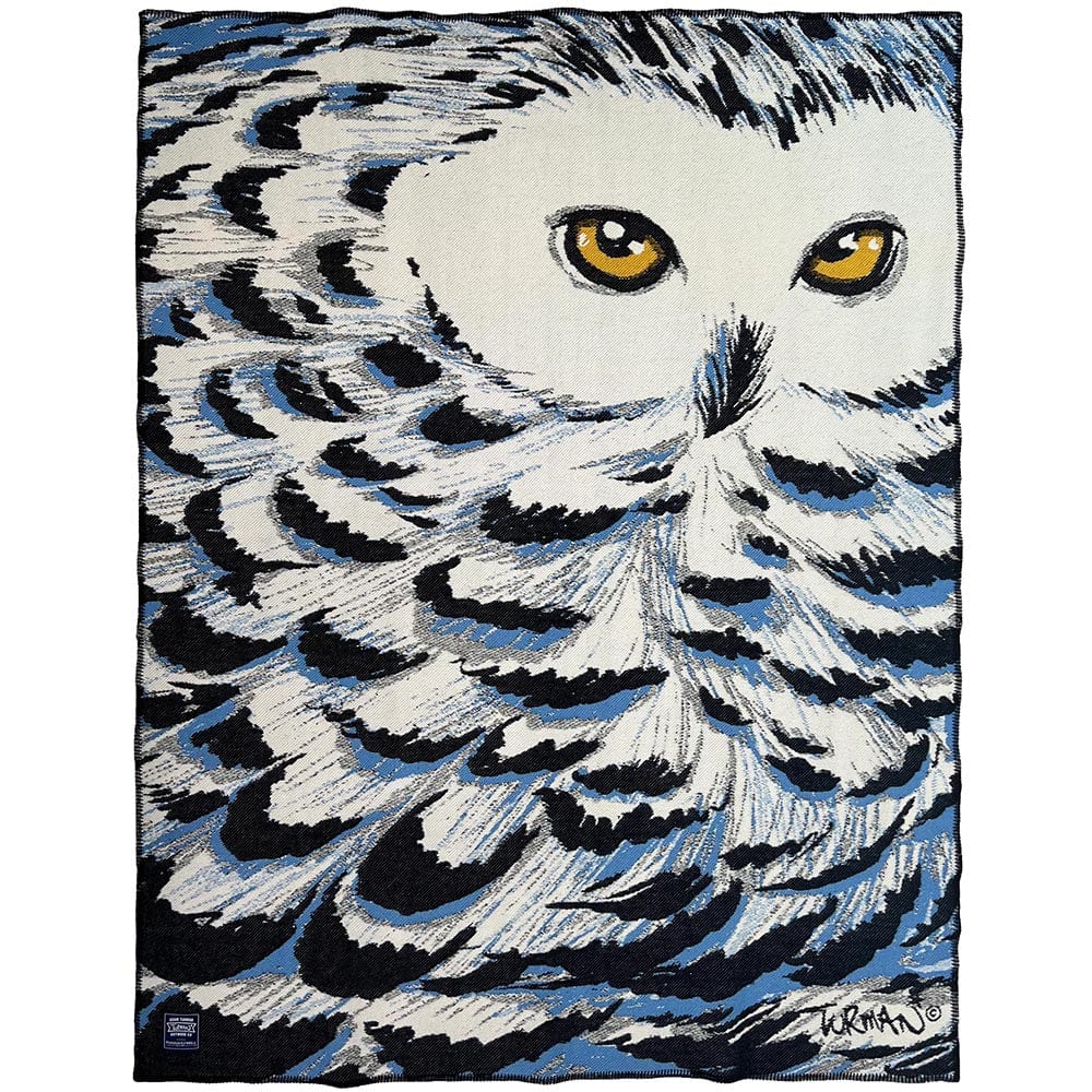 Adam Turman Wool Throw Snowy Owl