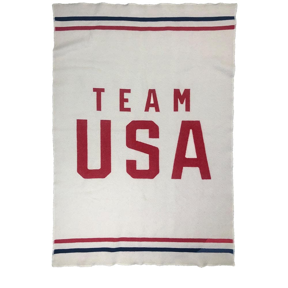 US Olympic Team Wool Throw Blanket - Team USA 42" x 65" active Current Dry clean or hand wash group-gallery New Lower Price US Olympic Throw
